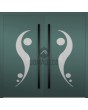 LIM 11E double - hinged aluminum double front door with glass