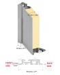 LIM Chip-C double - modern double aluminum entry door with glass