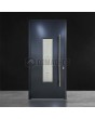Anthracite premium aluminum hinged front door with glass