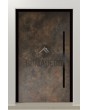 PIVOT Bruno - aluminum pivot door covered with rust sintered quartz