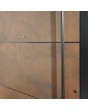 LIM Bruno double - double aluminium front door covered with rust sintered quartz