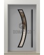 silver modern aluminum door