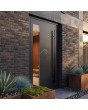 black aluminium exterior door