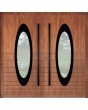LIM C22 double - modern double aluminum front doors with oval glass
