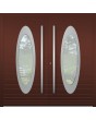 LIM C22 double - modern double aluminum front doors with oval glass