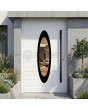 LIM C22 - secure modern aluminum front doors with oval glass