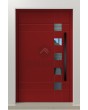 LIM C23 - custom modern aluminum entry door with glass