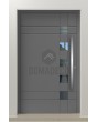 LIM C23 - custom modern aluminum entry door with glass