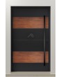 LIM C5 - aluminium front door with wooden decor