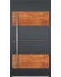 LIM C5 - aluminium front door with wooden decor