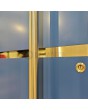 LIM c7 double - hinged aluminum double door with horizontal stripes and glass