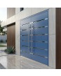 LIM c7 double - hinged aluminum double door with horizontal stripes and glass