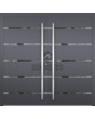 LIM c7 double - hinged aluminum double door with horizontal stripes and glass