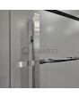 LIM c7 double - hinged aluminum double door with horizontal stripes and glass