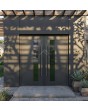 Anthracite aluminum double modern entry door