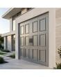 Grey traditional style double aluminium front door