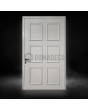 white traditional style aluminium front door