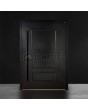 black classically styled traditional aluminium door