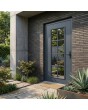 Anthracite classic aluminium hinged front door with glass