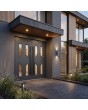 Anthracite glazed traditional double entrance door