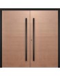 LIM Copper double - Aluminum double door with copper texture of milled metal