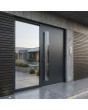 Anthracite aluminum beautiful modern design main door with glass panel