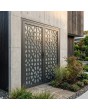 Anthracite Double glass aluminium door with decorative panel