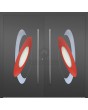 LIM INLAY double - Aluminum double door with colourful ovals