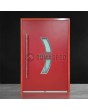 Red aluminum entrance door