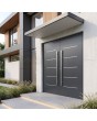 Anthracite modern aluminium double front door
