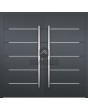 LIM Integra inox double - modern aluminum double front door