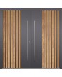 LIM RAIL3 double - aluminum double door with vertical slats made of aluminum profiles
