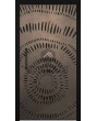 Hinged door with bronze texture of milled metal