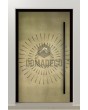 PIVOT M12 -  door with yellow brass texture of milled metal