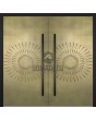 LIM M12 double - Aluminium hinged double door with gold texture of milled metal