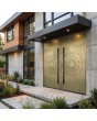 LIM M12 double - Aluminium hinged double door with gold texture of milled metal