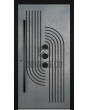 LIM M13 - aluminium door with grey texture of milled metal