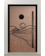 PIVOT M14 - aluminium pivot door with copper texture of milled metal