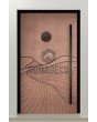 PIVOT M14 - aluminium pivot door with copper texture of milled metal
