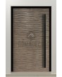 PIVOT M16 - aluminum front entry hinged door with texture of milled metal