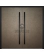 LIM M2 double -  Aluminium double front door coated with liquid metal