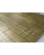 PIVOT M18 - aluminum pivot door with yellow brass texture of milled metal