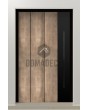 LIM M19 - aluminum hinged entry door with nickel gold texture of milled metal