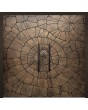 LIM M30 double - aluminium hinged double door with brown texture of milled metal