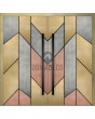 Aluminum double hinged entry door coated with different color of liquid metal