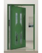 PIVOT CL11 - glazed traditional aluminium pivot door with decorative frame