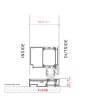 PIVOT M8 -  aluminium pivot door with gold texture of milled metal
