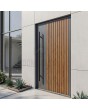 PIVOT RAIL3 - aluminium pivot door with vertical slats made of aluminium profiles