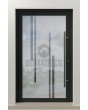 LIM Glass S10 - aluminium frosted front door with transparent decor