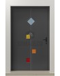 PIVOT Tonel - pivot door with tempered glass insert